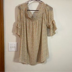 Off-The-Shoulder Dainty Floral Top